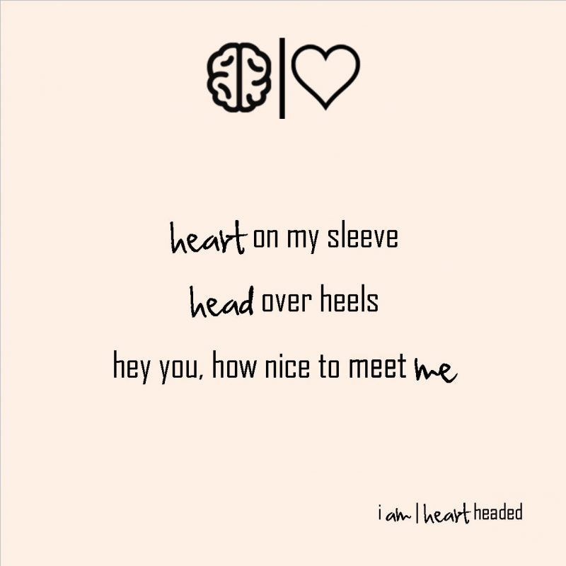 medium-size post-grid image of quote 'nice to meet me' in category 'i am' at i am | heart headed