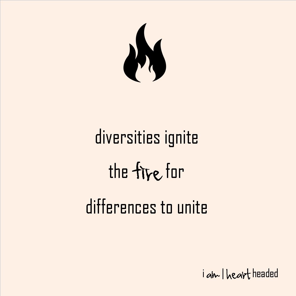 full-size featured image of quote 'ignite to unite' in category 'sparkly' at i am | heart headed