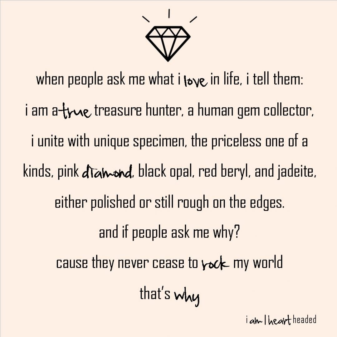 large-size post-grid image of quote 'true treasure hunter' in category 'sparkly' at i am | heart headed