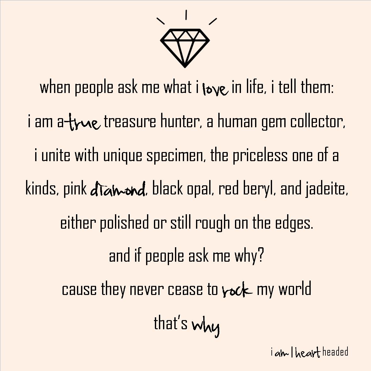 full-size featured image of quote 'true treasure hunter' in category 'sparkly' at i am | heart headed